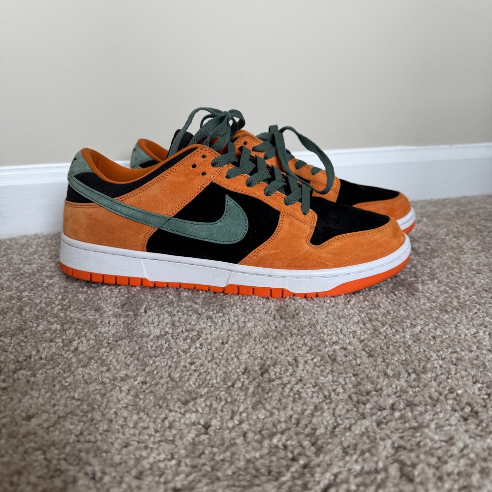 Nike Dunk Low Ceramic Ugly Duckling Orange Black Nori Green DA1469-001 Mens 12